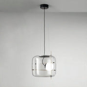 Pendant Light Ribbed Glass Black - STELLA | Tranquility