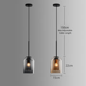 Pendant Light Smoke Grey Glass - VOLTEC | Luxury Ambiance