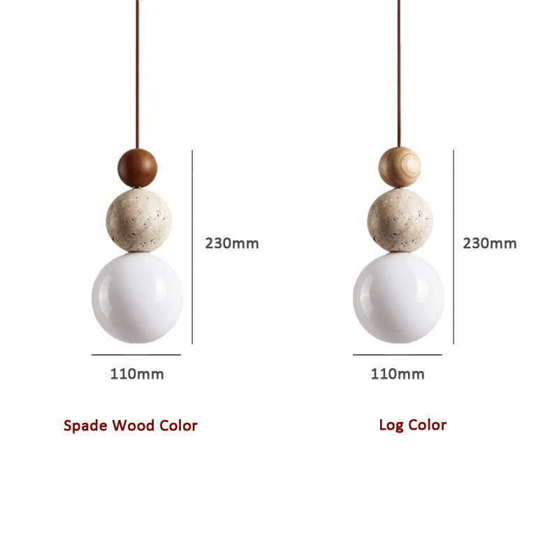 Pendant Light Travertine Stone - TOROID | Elegant Glow