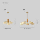 Valentina Modern Metal Glass Elliptical Pendant Light Shades Living Dining Room