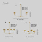 Alessio Vintage Luxury Metal Pendant Light Shades Living Dining Room