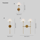 Alessio Vintage Classical Metal Wall Light Bathroom Bedroom Living Room