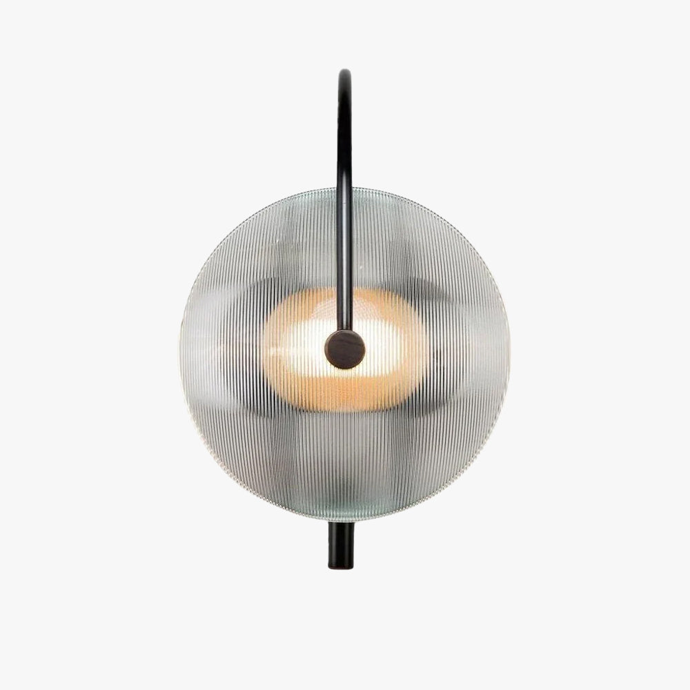Elif Modern Black Gold Metal Glass Wall Lamp Dining Room Bedroom