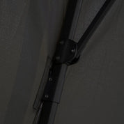 Cantilever Parasol 360° Rotation Angle Adjustment Outdoor Market Garden Umbrella, Dark Grey