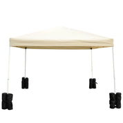 Octagonal Garden Gazebo, 8-Sided, 6.8×5 m, White Heavy Duty Metal Frame Outdoor Marquee Party & Wedding Canopy