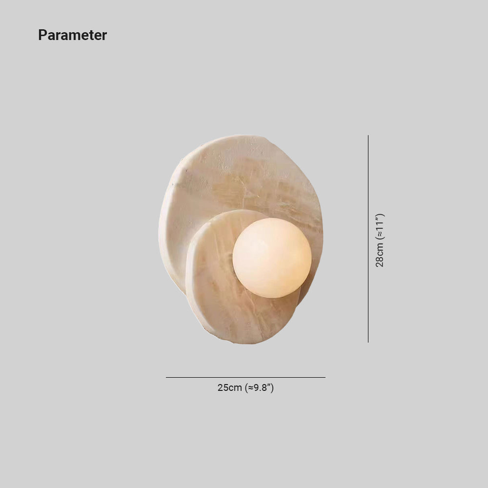 Meza Français LED Roche Verre Intérieur Applique Murale Salon