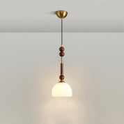 Pendant Light Wood Brass - SPARKX | Elegant Lighting