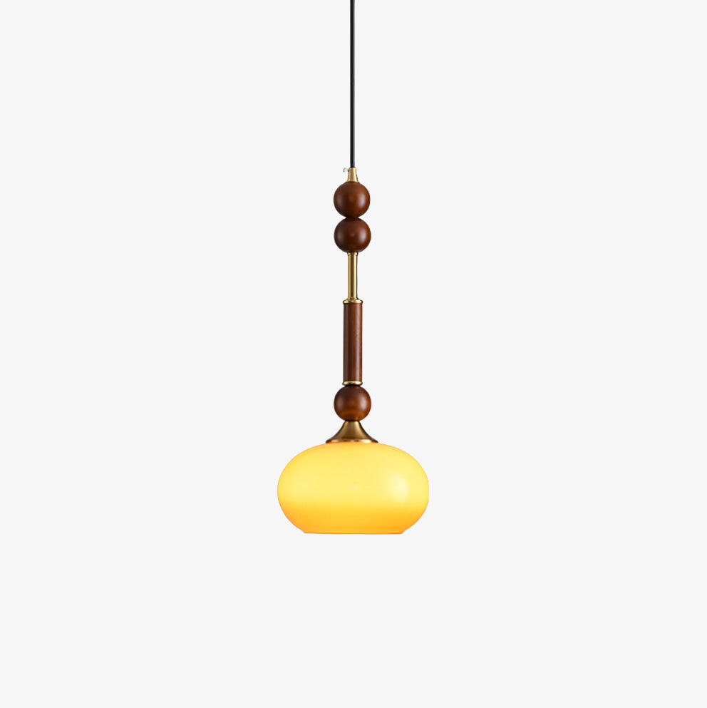 Pendant Light Wood Brass - SPARKX | Elegant Lighting
