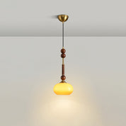Pendant Light Wood Brass - SPARKX | Elegant Lighting