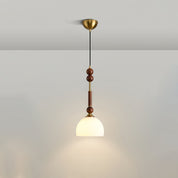 Pendant Light Wood Brass - SPARKX | Elegant Lighting