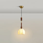 Pendant Light Wood Brass - SPARKX | Elegant Lighting