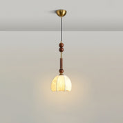 Pendant Light Wood Brass - SPARKX | Elegant Lighting
