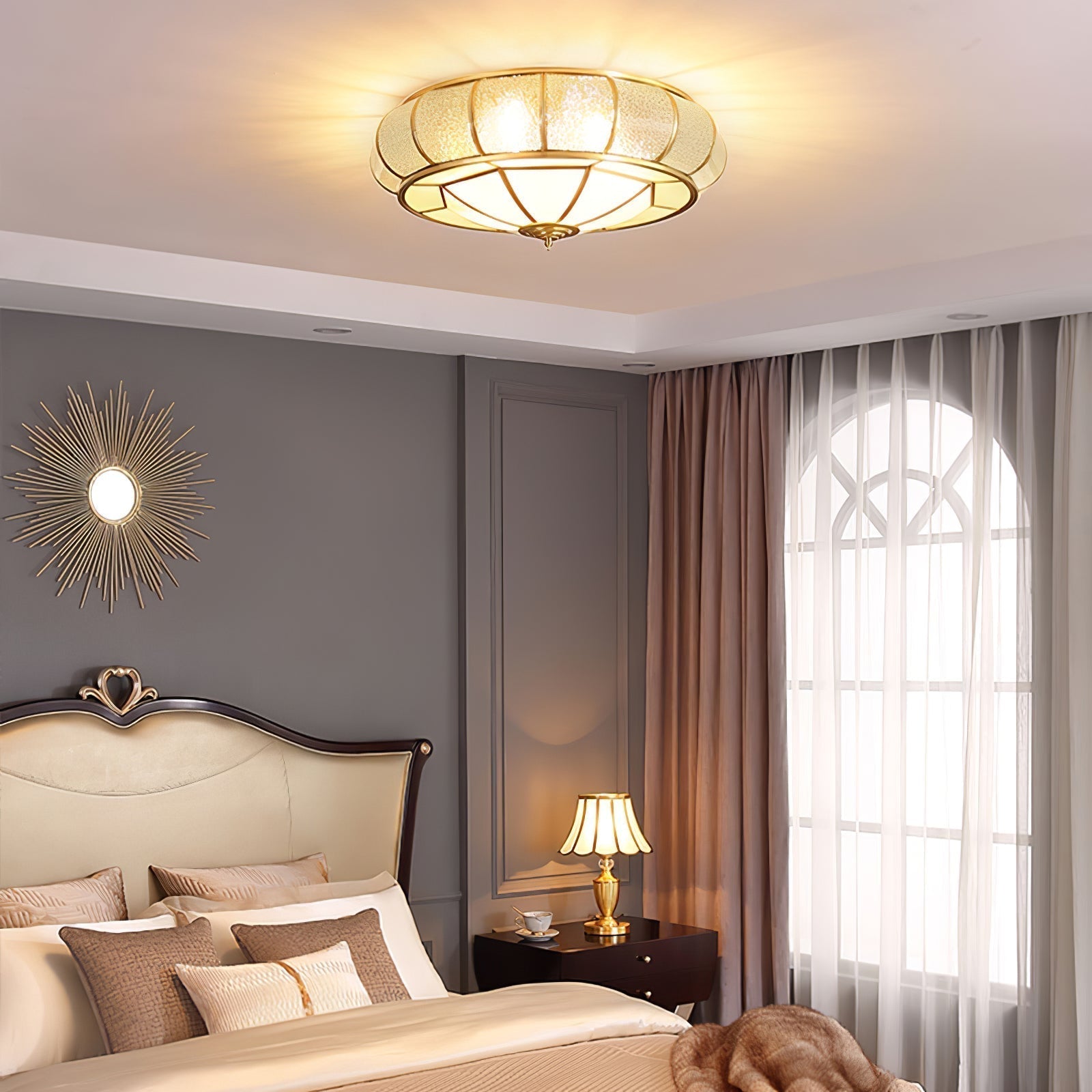 Ceiling Light Brass Textured - CELSTA | Elegant Ambiance