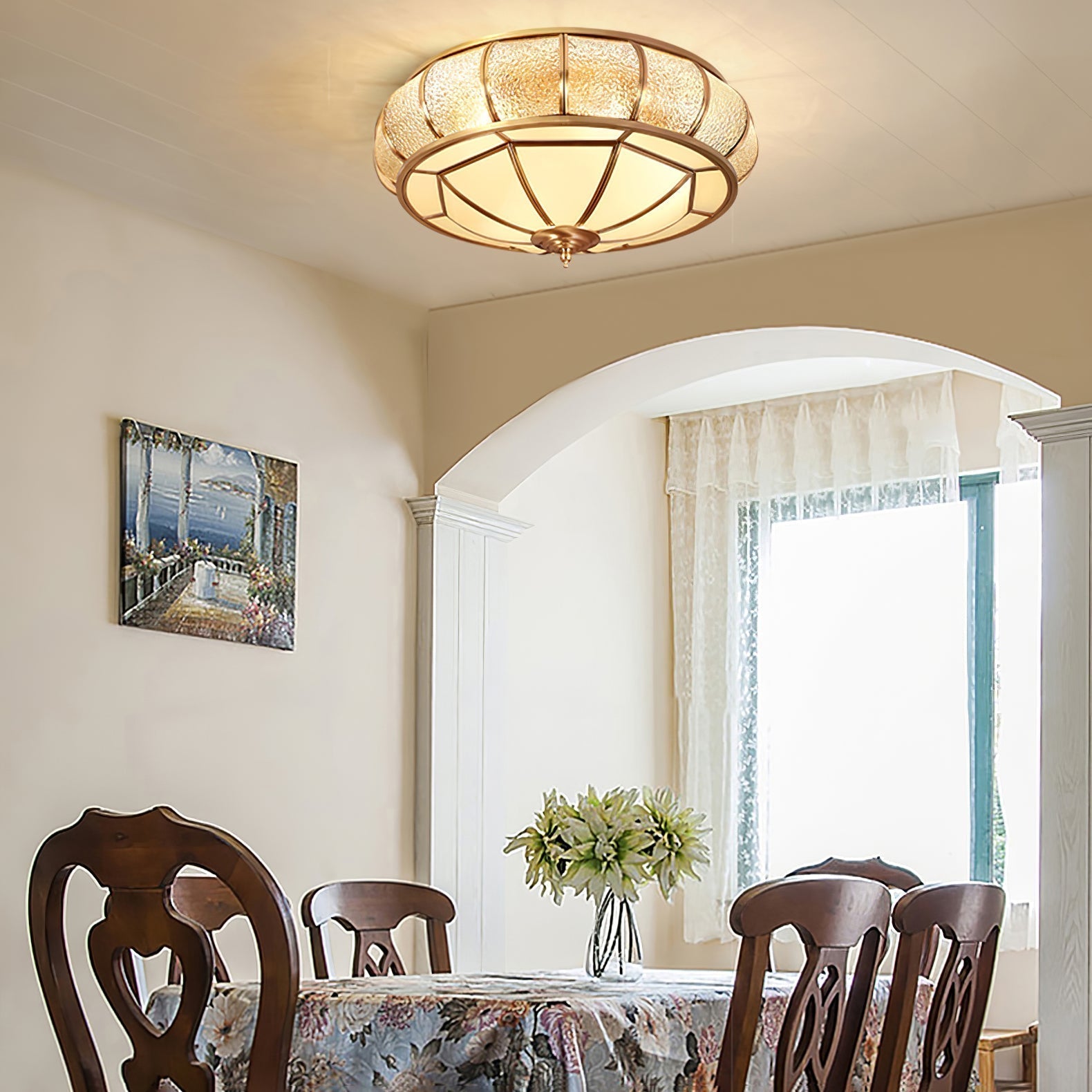 Ceiling Light Brass Textured - CELSTA | Elegant Ambiance