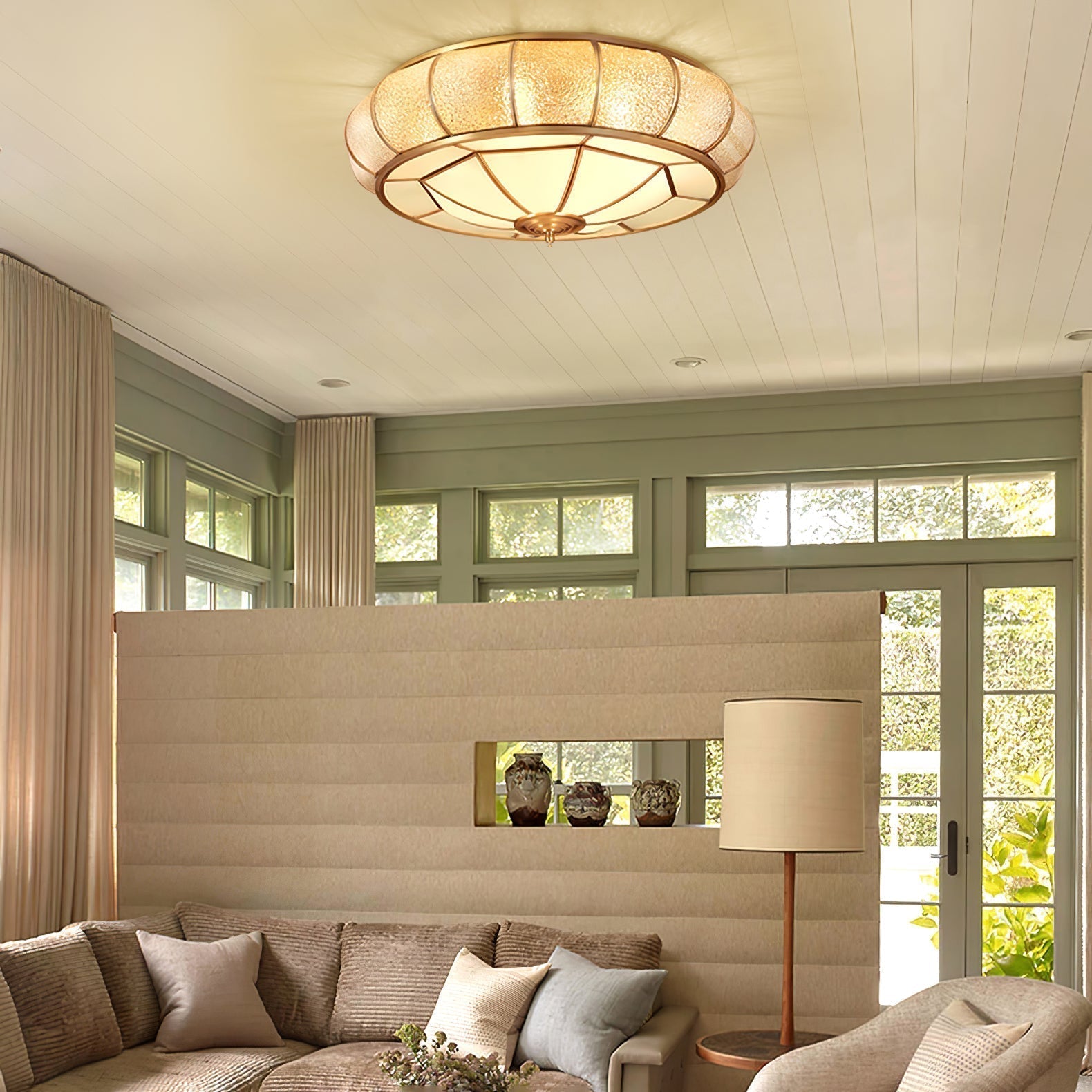 Ceiling Light Brass Textured - CELSTA | Elegant Ambiance