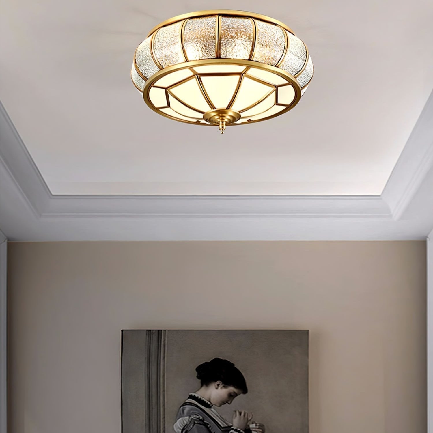 Ceiling Light Brass Textured - CELSTA | Elegant Ambiance