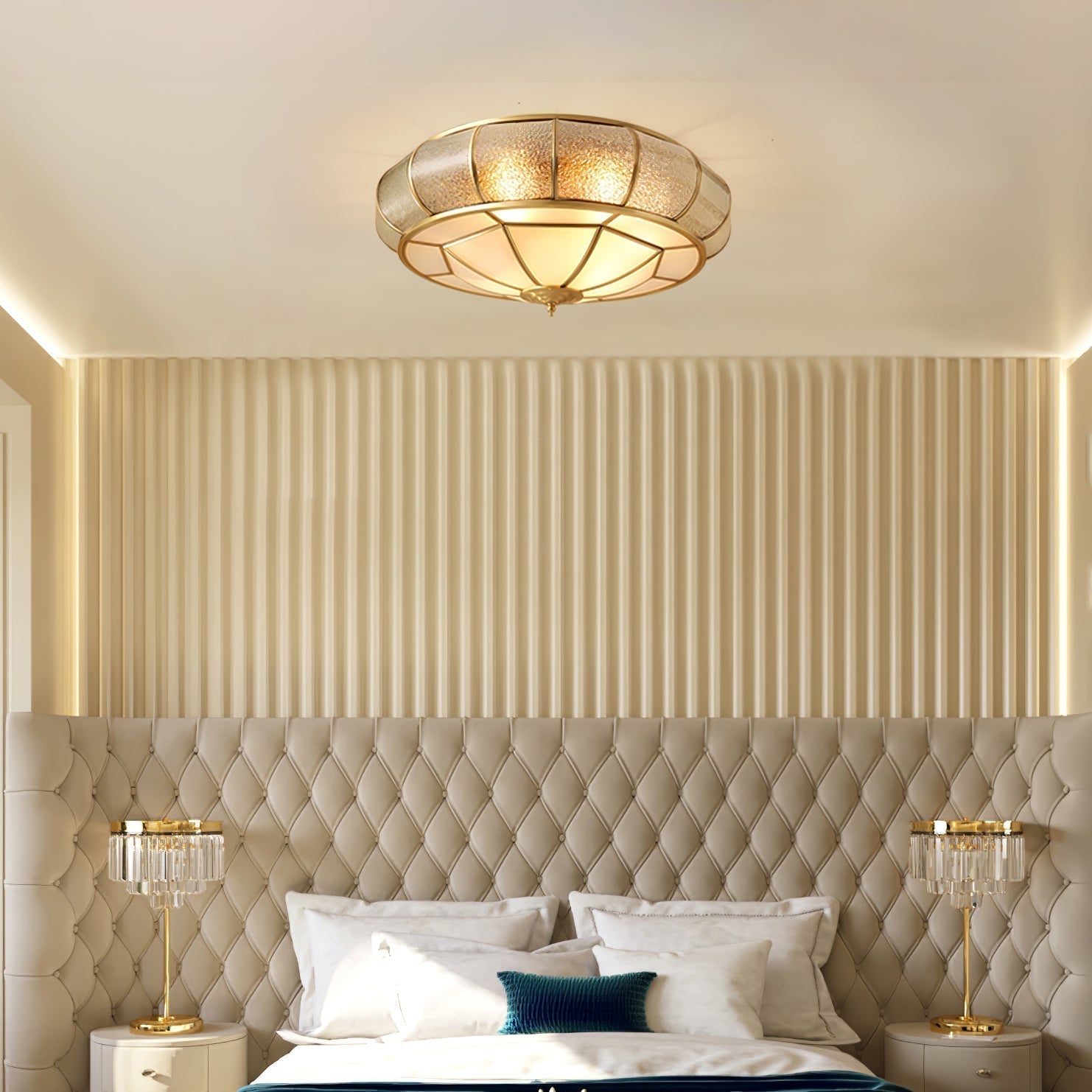 Ceiling Light Brass Textured - CELSTA | Elegant Ambiance