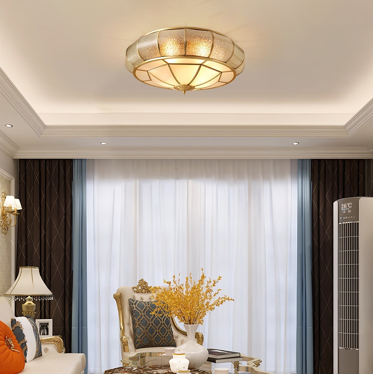 Ceiling Light Brass Textured - CELSTA | Elegant Ambiance