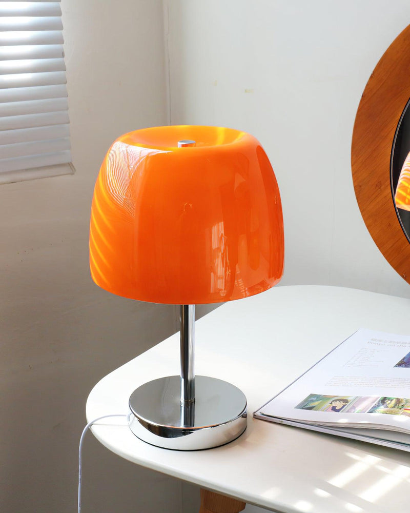 RANGU designer table lamp in orange — wireless rechargeable lamp | DecoHarmonie Australia