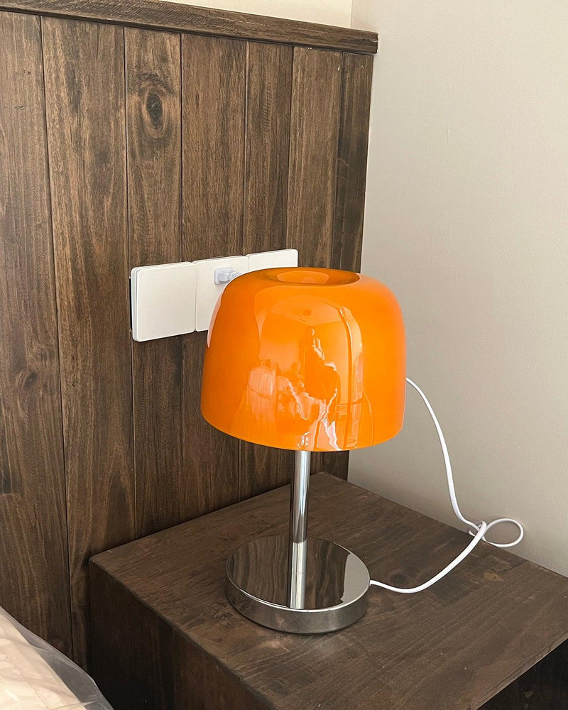 RANGU designer table lamp set against a neutral wabi-sabi backdrop — DecoHarmonie