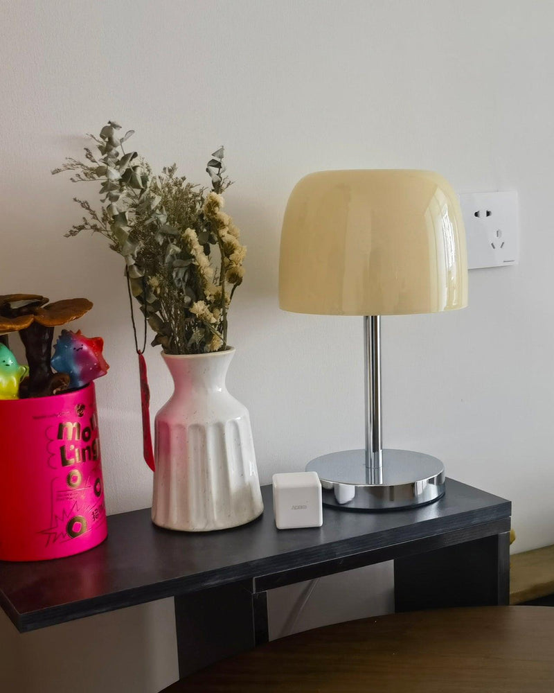 RANGU designer table lamp detail of the dimmer switch and base — DecoHarmonie