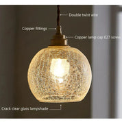 Pendant Light Crystal Glass E27 - RAPIER | Elegance