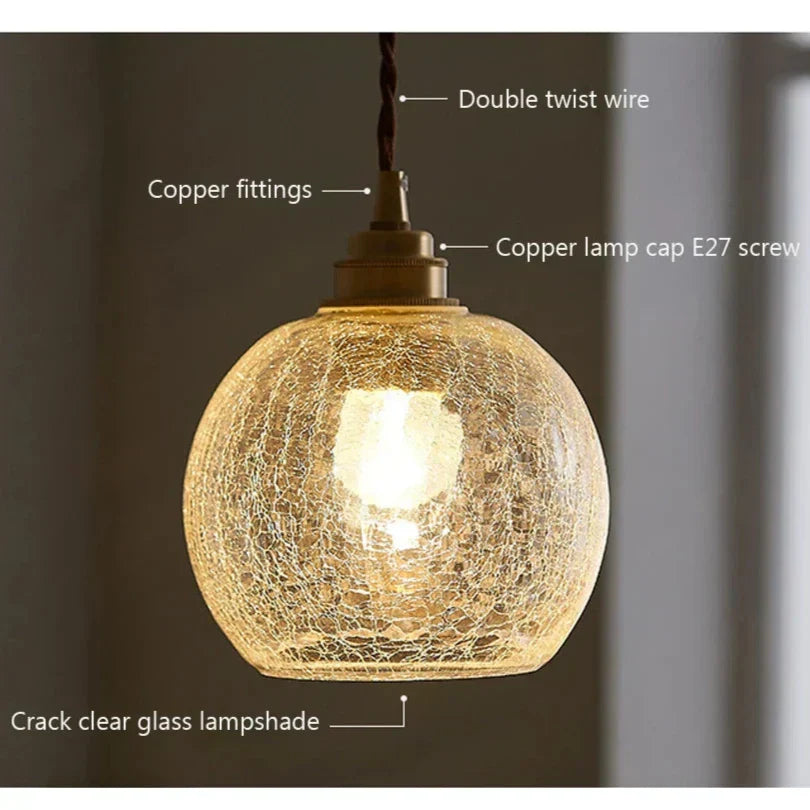 Pendant Light Crystal Glass E27 - RAPIER | Elegance