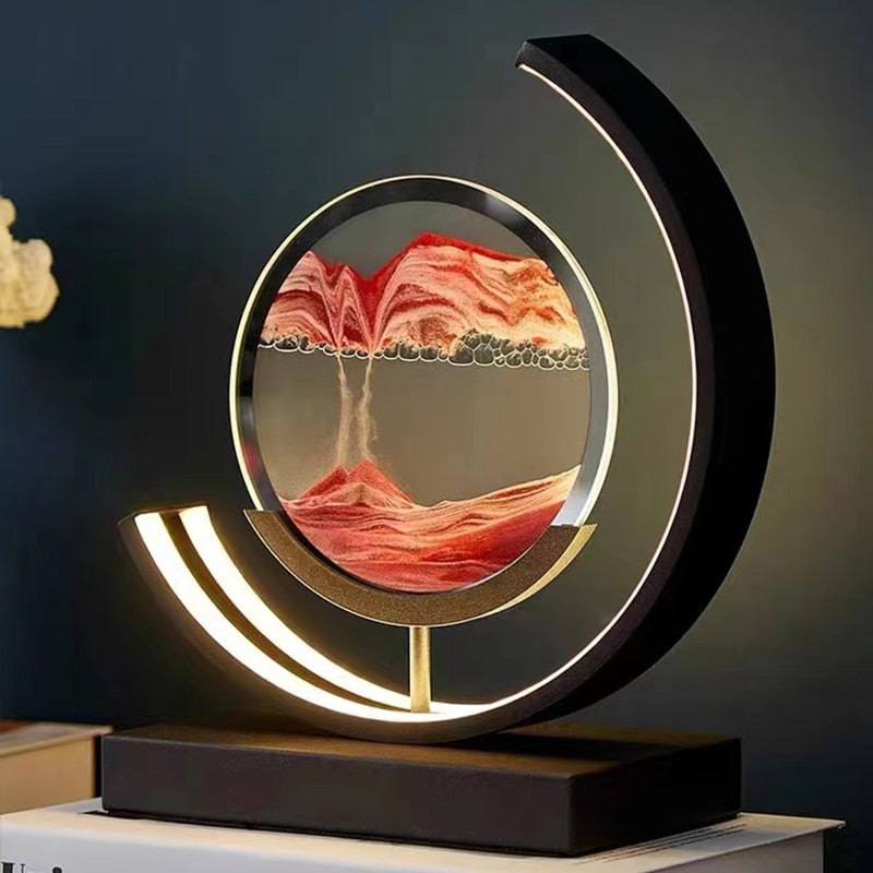 Table Lamp Sand Art Black - GRIFEX | Relaxing