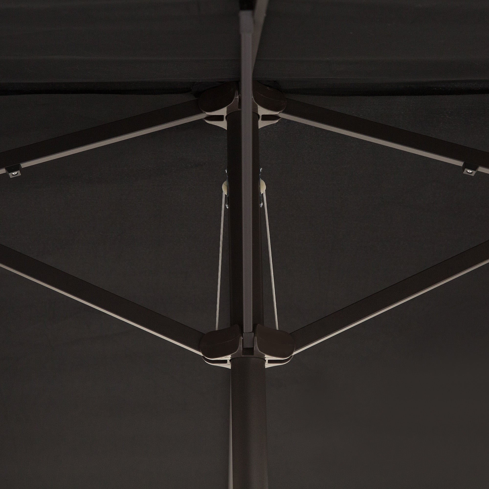 Double Garden Parasol 4.6m Outdoor Patio Sun Umbrella, Black
