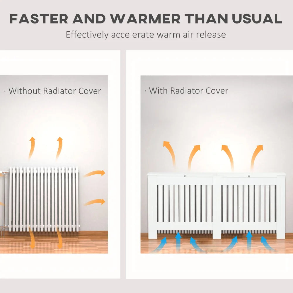Radiator Cover - White, MDF | Stylish Home Decoration - Image 5