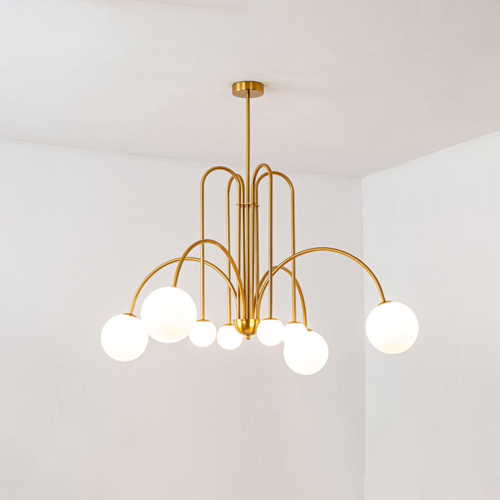 Avi Suspension Multi Simple, Métal/Verre, Noir/Rouge/Or, Chambre à Coucher/Salon