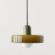 Pendant Light Green Glass Red - MODUSX | Bauhaus Style