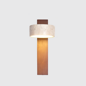 Wall Light Travertine Wood - ALKANE | Serene Glow