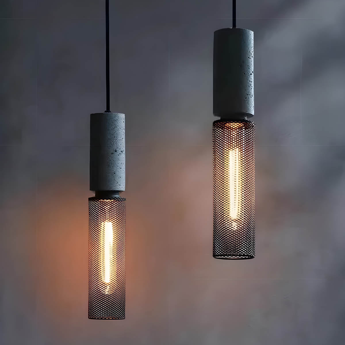 Pendant Light Iron Concrete Adjustable - SOLARX | Loft Style