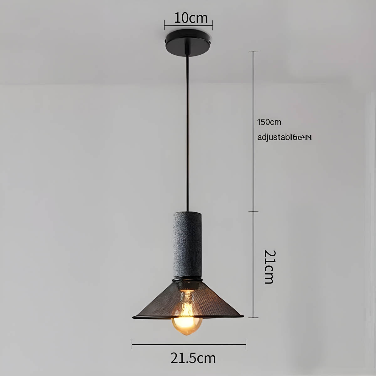 Pendant Light Iron Concrete Adjustable - SOLARX | Loft Style