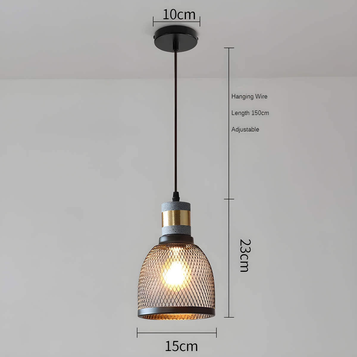 Pendant Light Iron Concrete Adjustable - SOLARX | Loft Style