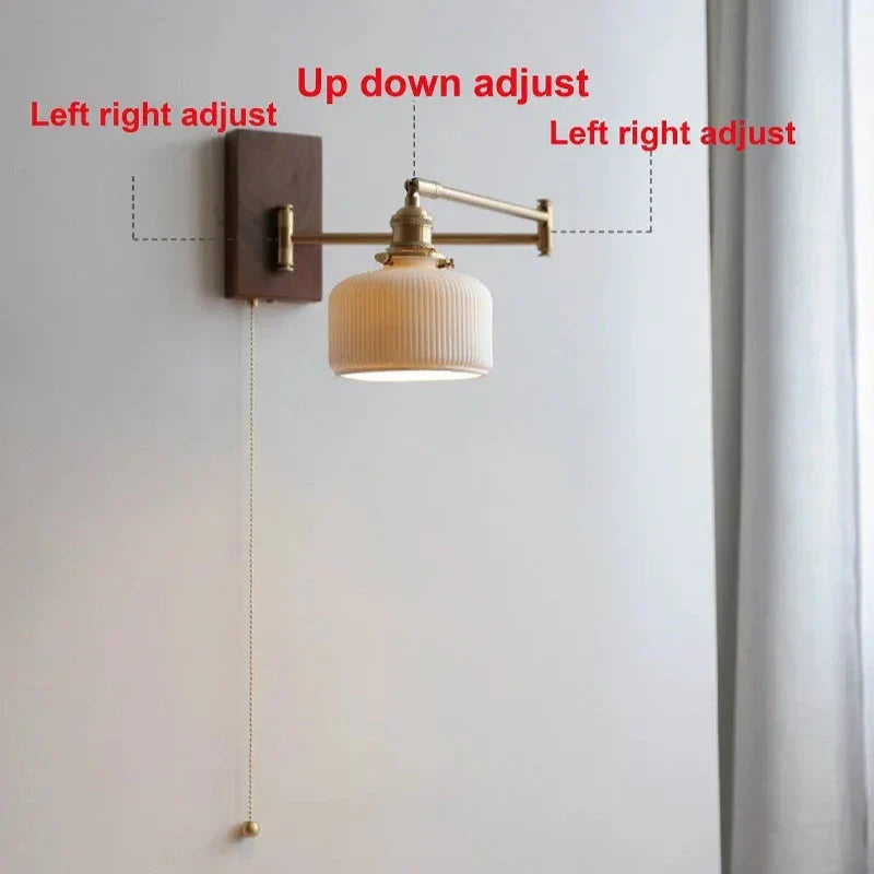 Wall Light Ceramic Wood - NEBROS | Modern Elegance