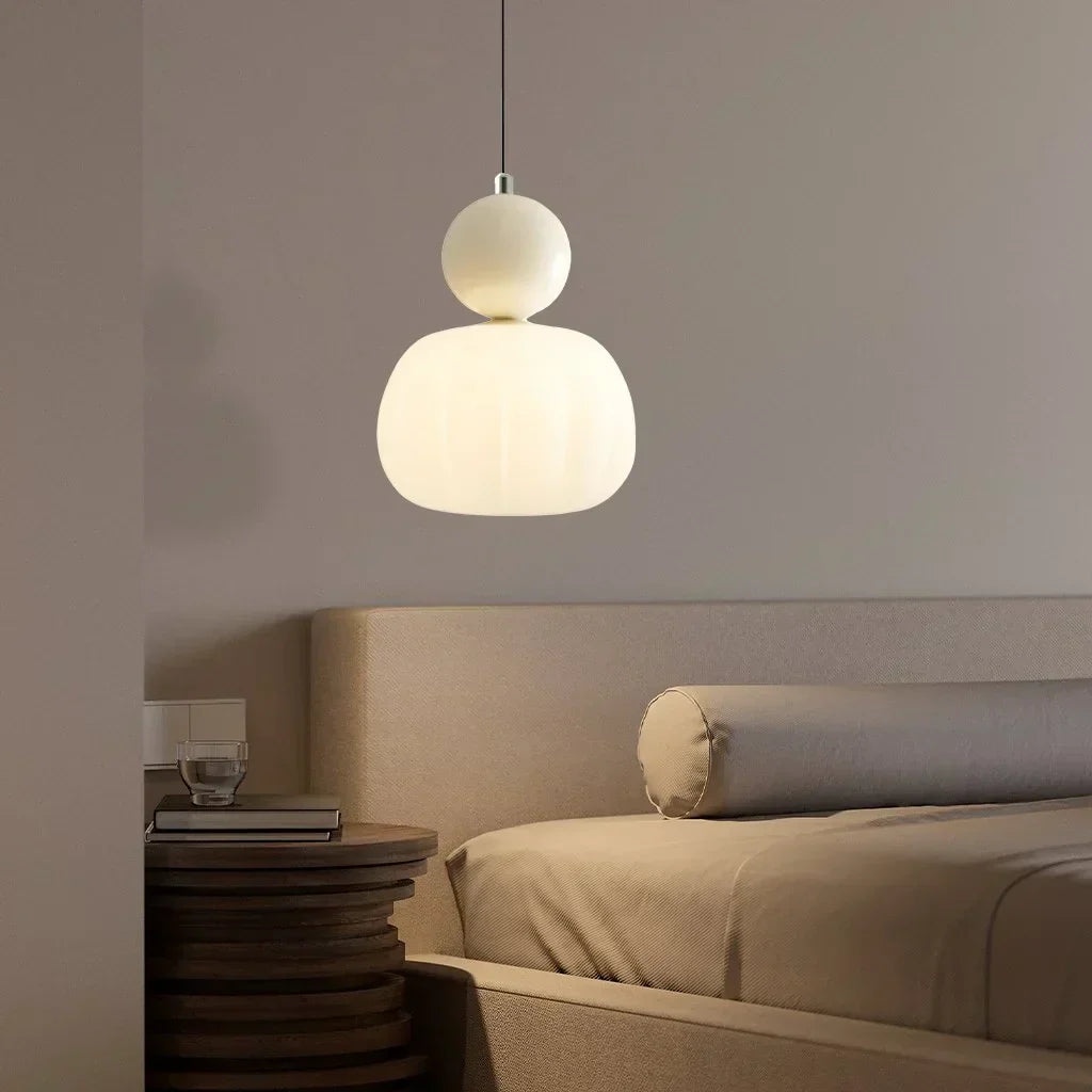 Pendant Light Cream Metal - SOLEXA | Bauhaus Style