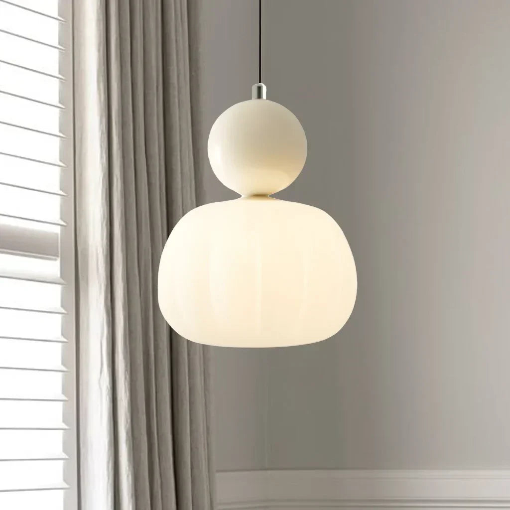 Pendant Light Cream Metal - SOLEXA | Bauhaus Style
