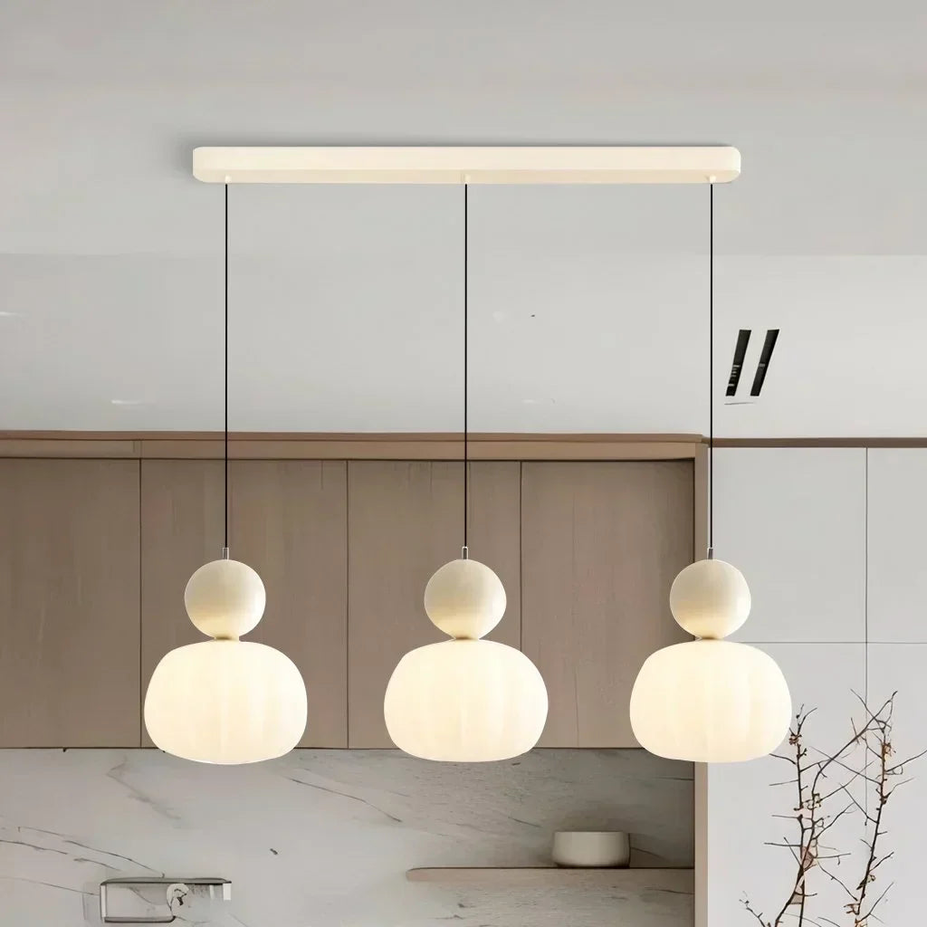 Pendant Light Cream Metal - SOLEXA | Bauhaus Style