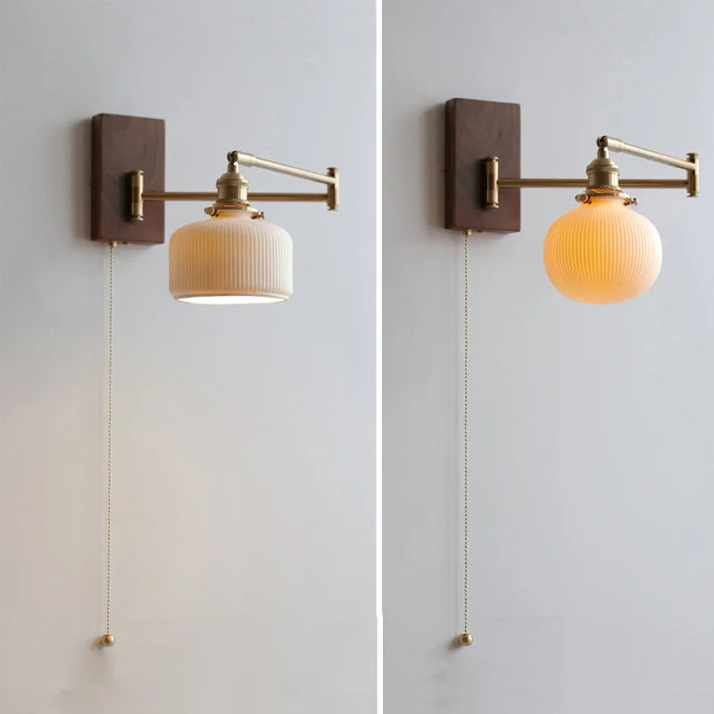 Wall Light Ceramic Wood - NEBROS | Modern Elegance