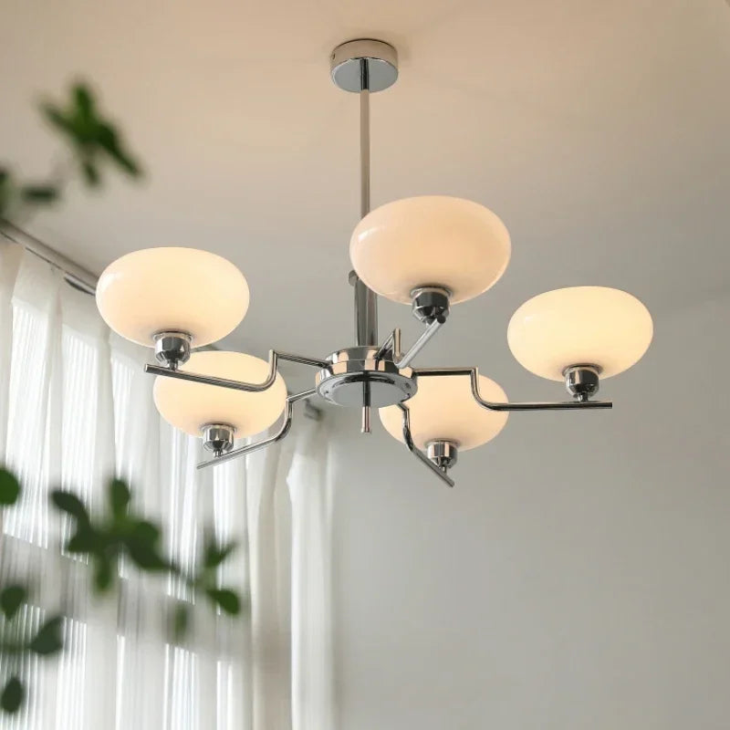 Chandelier White Chrome Iron - IRIDEX | Timeless Design