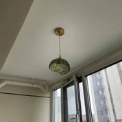 Pendant Light Brass Glass - ZORION | Elegant Lighting