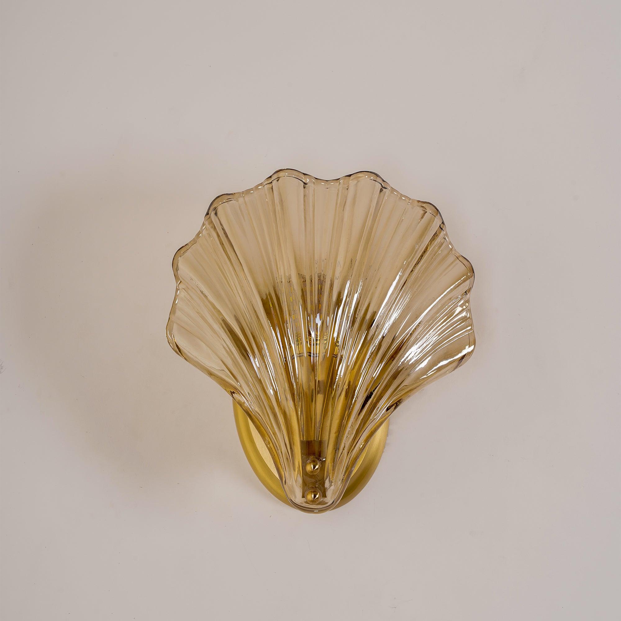 Wall Light Brass Amber - ALGOSA | Coastal Serenity