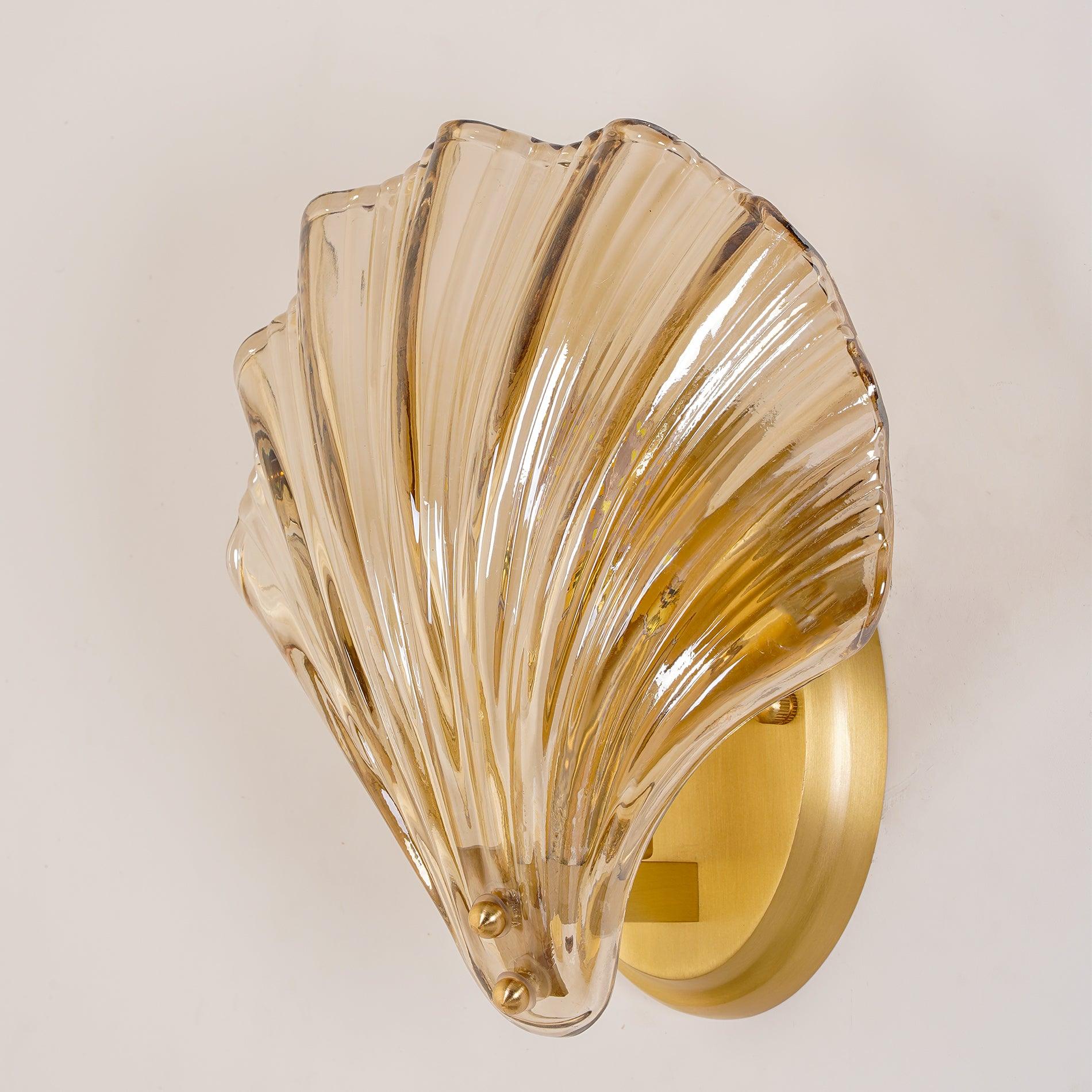 Wall Light Brass Amber - ALGOSA | Coastal Serenity