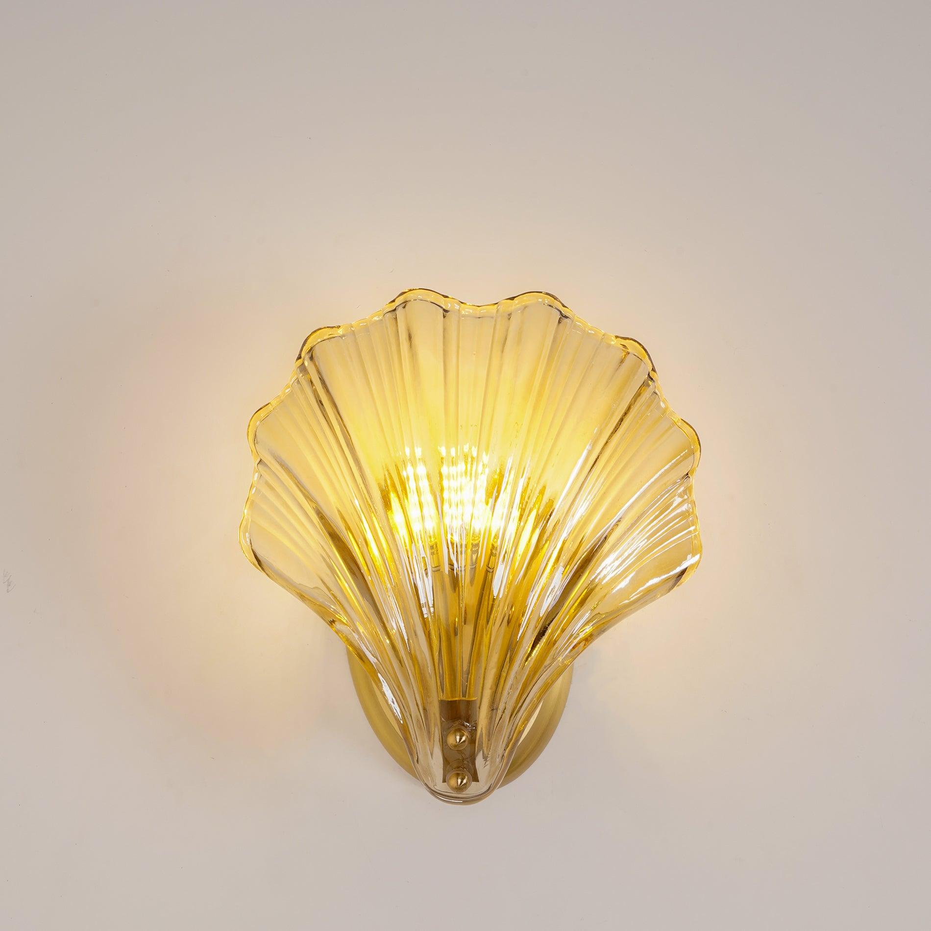 Wall Light Brass Amber - ALGOSA | Coastal Serenity