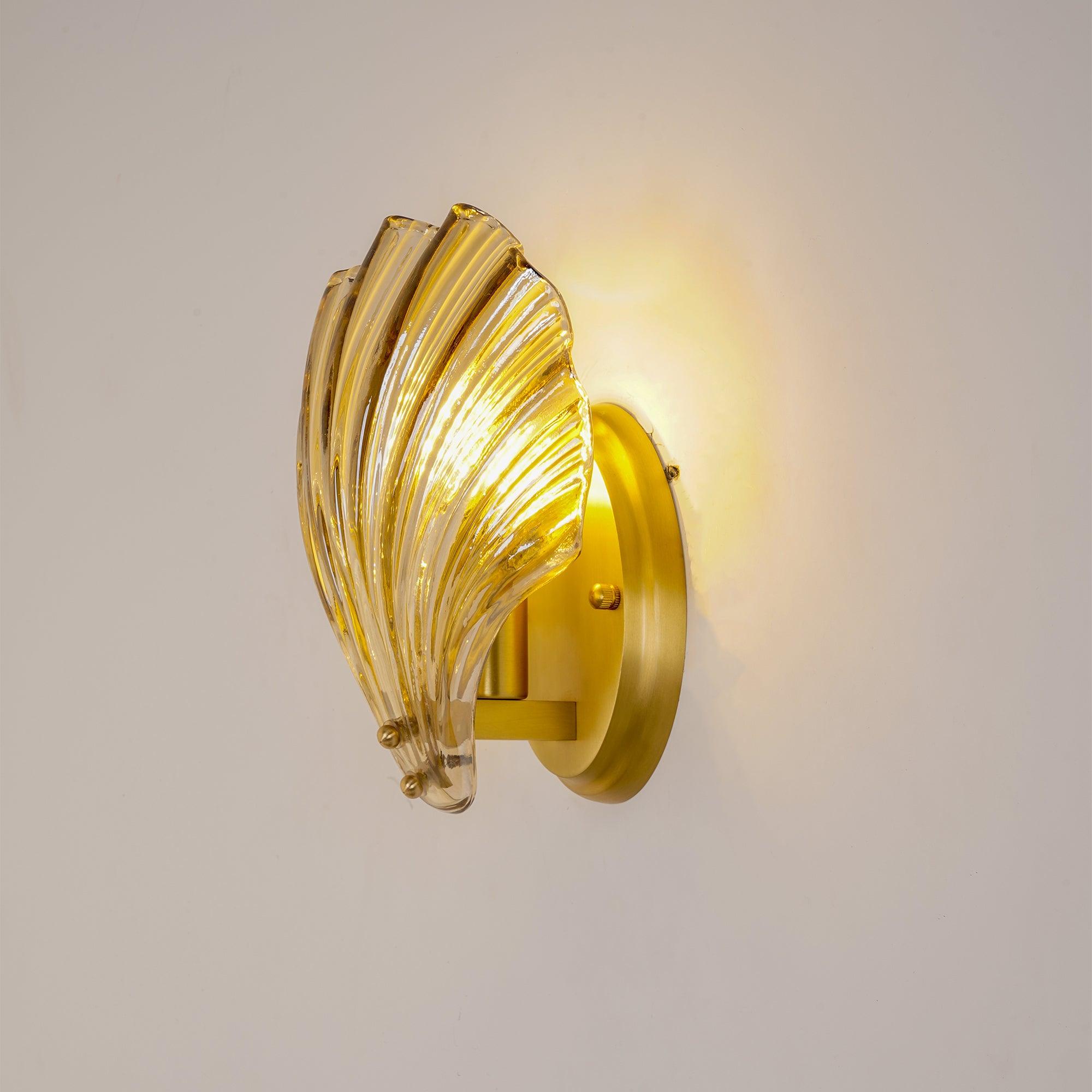 Wall Light Brass Amber - ALGOSA | Coastal Serenity