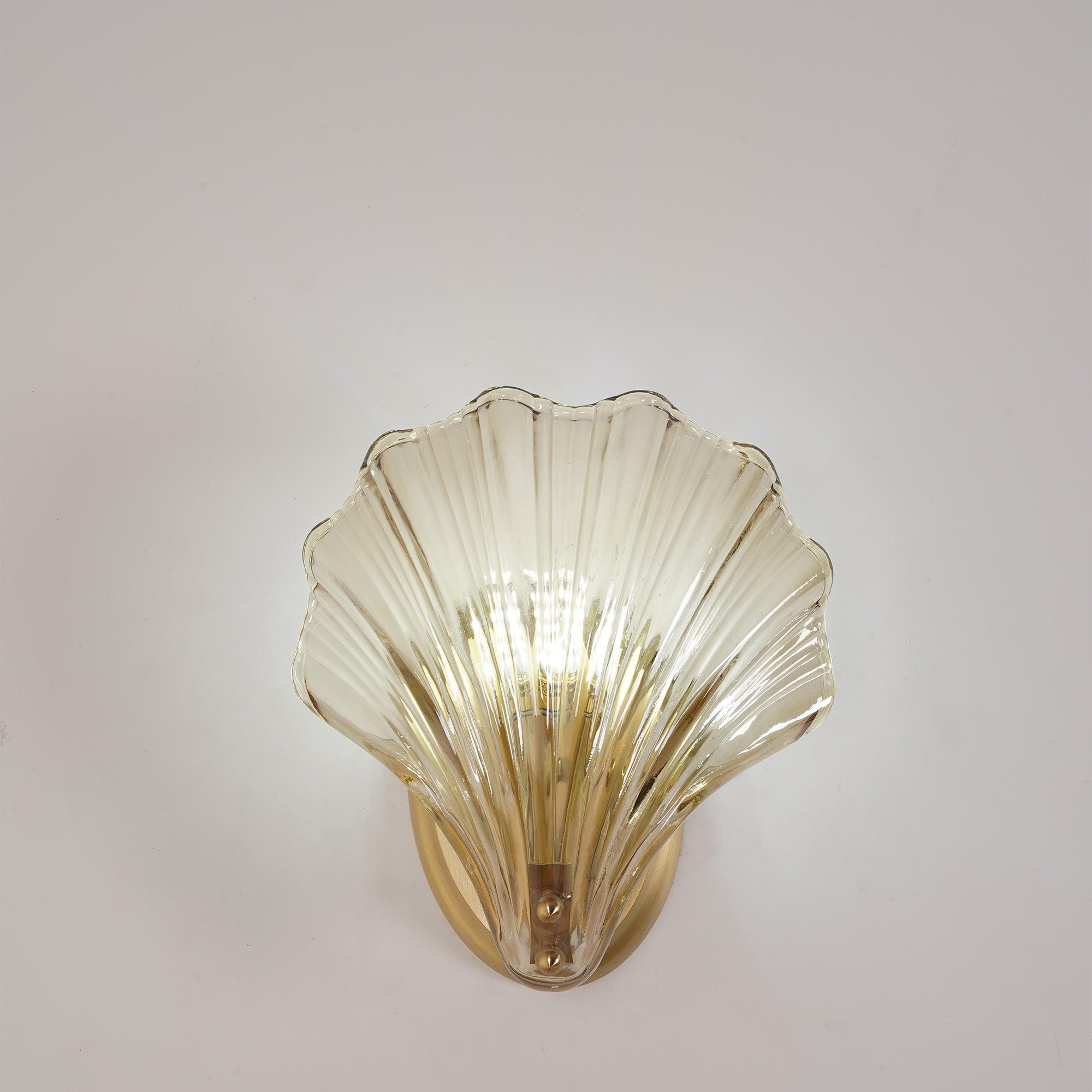 Wall Light Brass Amber - ALGOSA | Coastal Serenity
