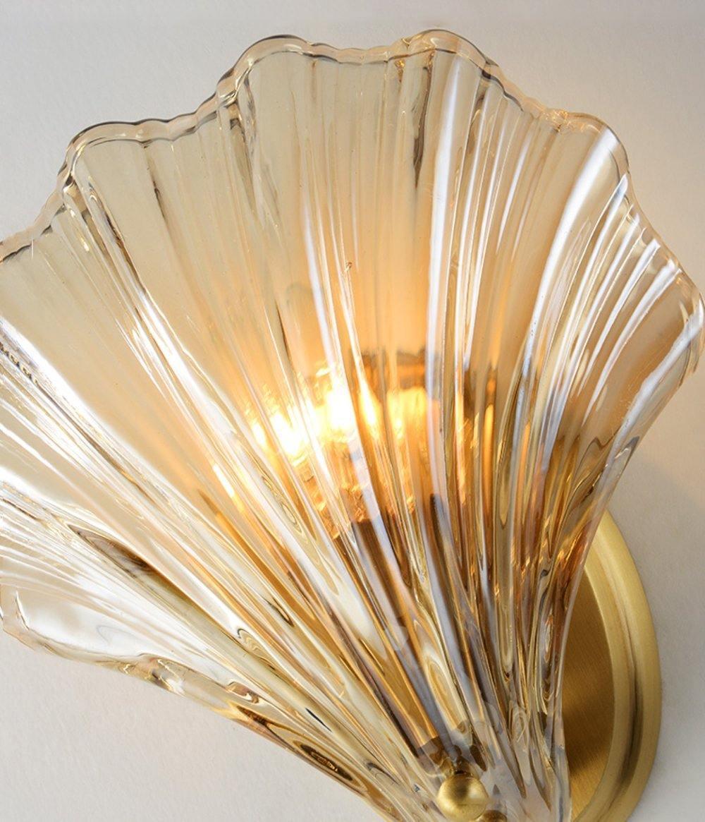 Wall Light Brass Amber - ALGOSA | Coastal Serenity