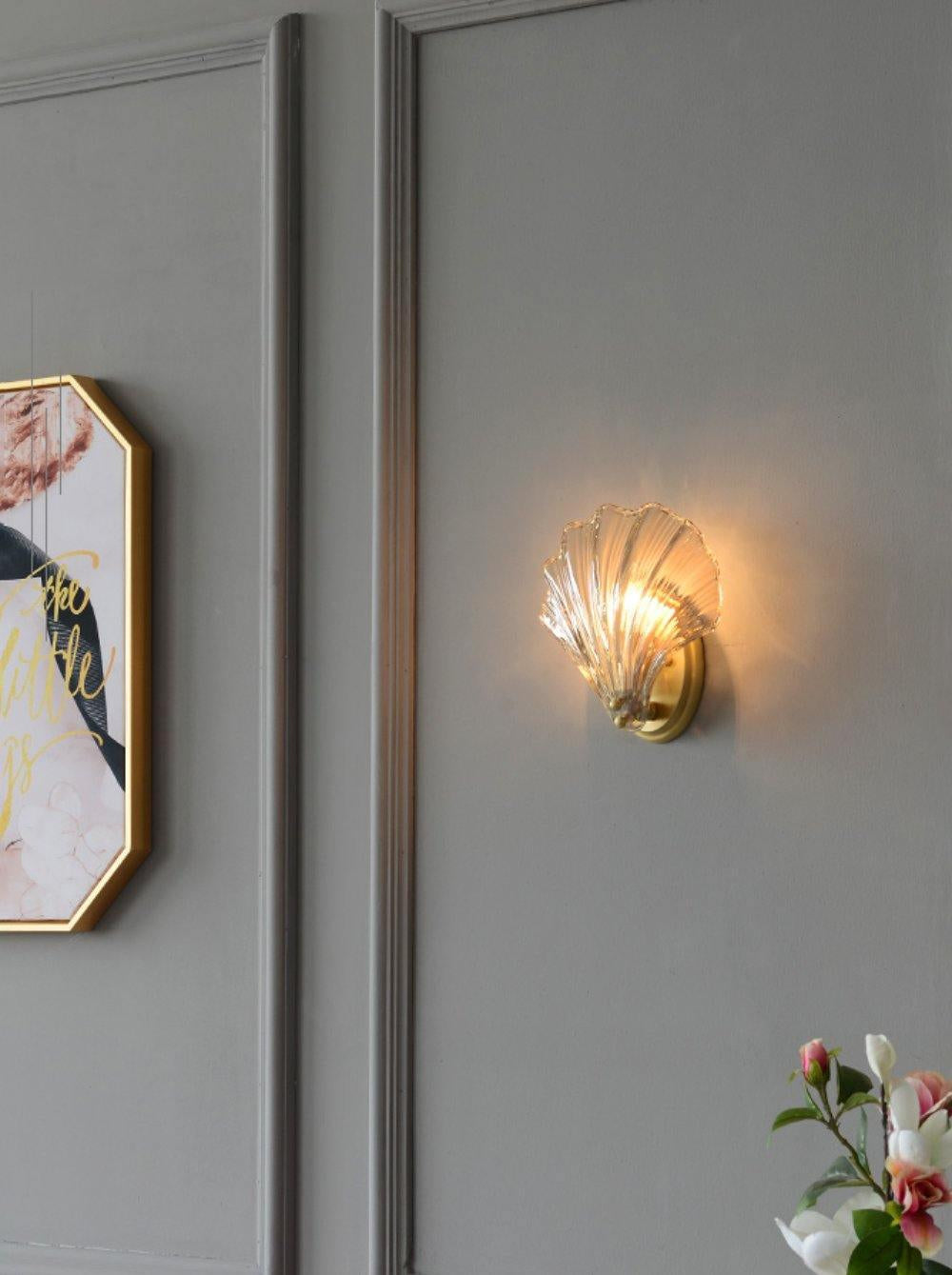 Wall Light Brass Amber - ALGOSA | Coastal Serenity